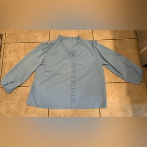 Blue 4XL Blouse